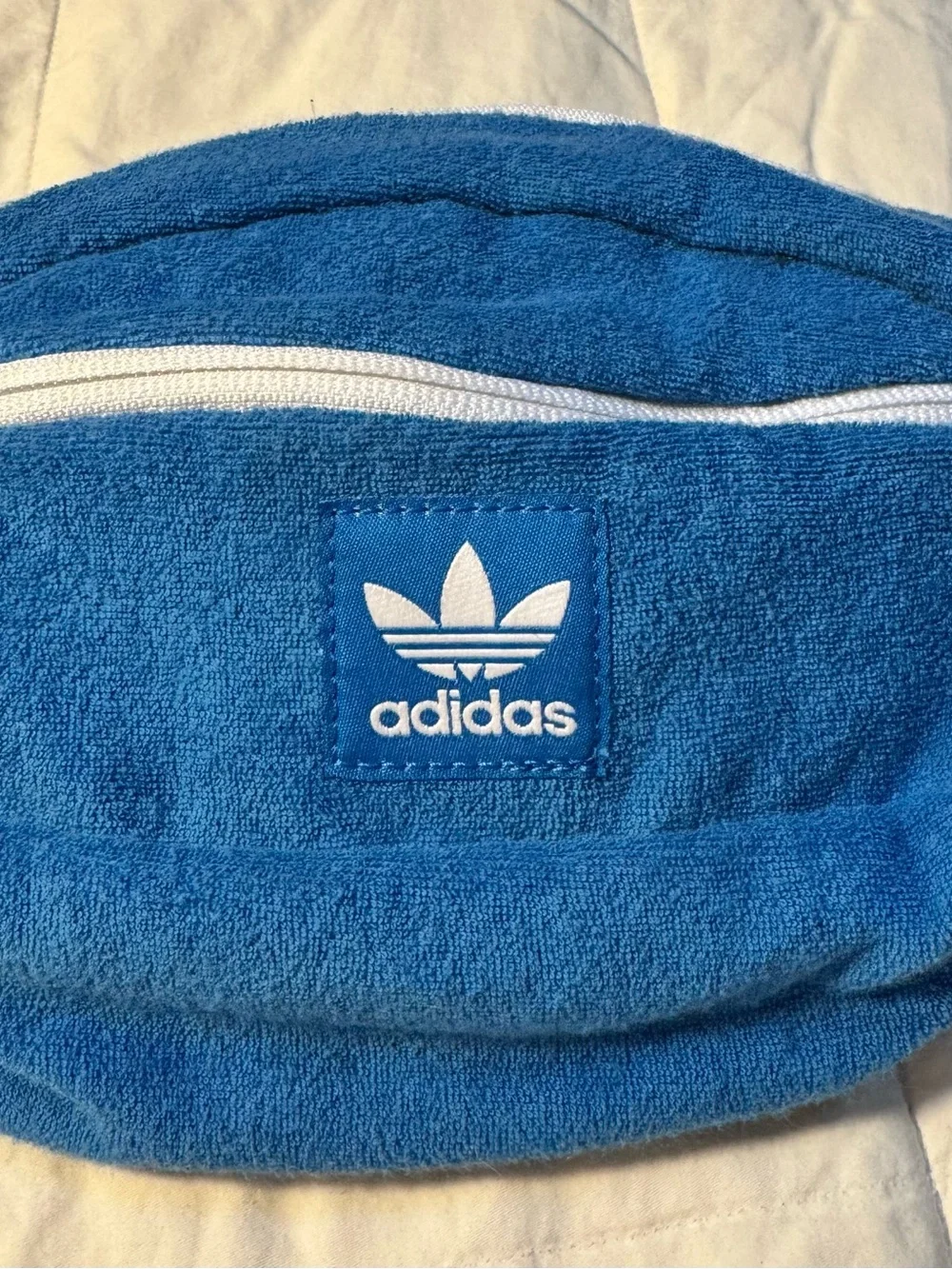 Adidas Originals Trefoil Blue Terry Cloth Belt Bag Fanny Pack Crossbody
